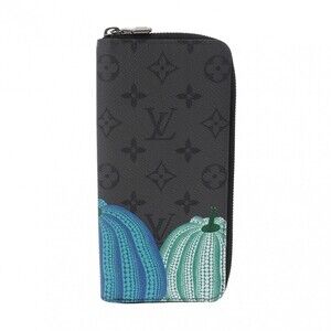 Louis Vuitton Eclipse Black Reverse Zippy Vertical Gray Long Wallet